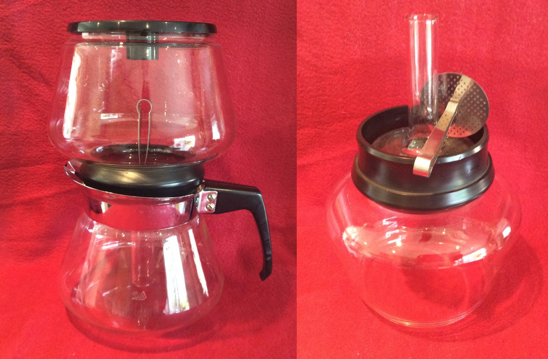VACULATOR PYREX HILL SHAW Siphon Coffee Pot Vintage